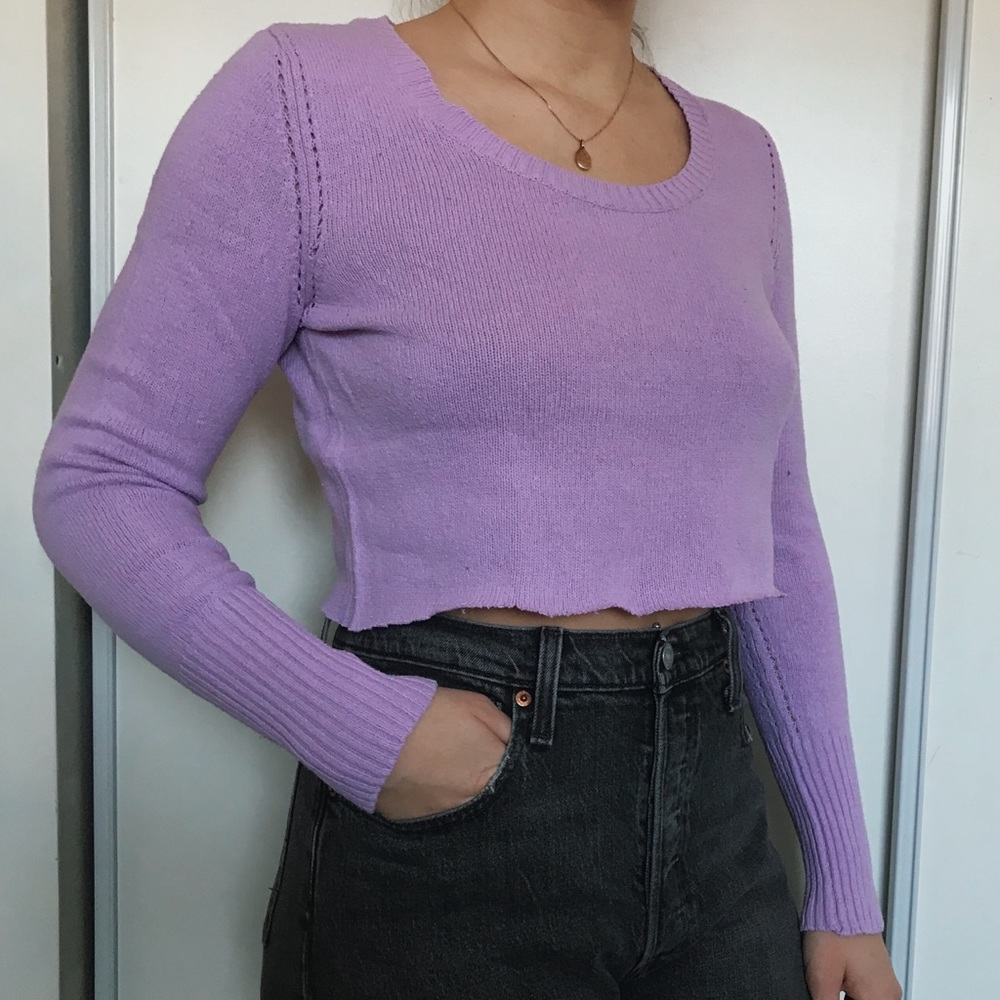 Cropped Knit Sweater - Picture 2 of 2